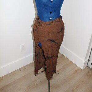 Micas brown skirt slit ties